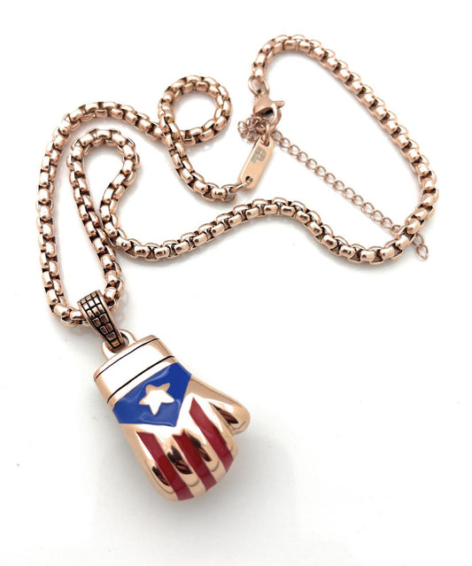 Boricua Rose Gold Necklace Set - Limited Edition