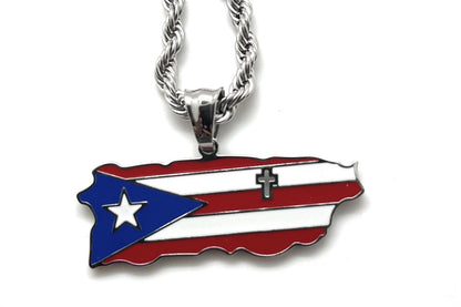 Puerto Rico God Bless Necklace